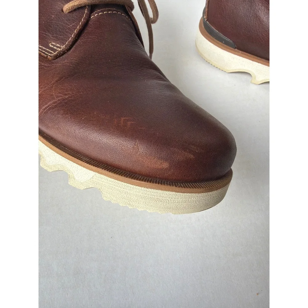 Sorel Kezar Chukka Waterproof Leather Boots Mens 13 Brown